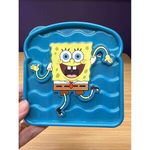 SpongeBob SquarePants Sandwich Container Lunch Box EVRI Blue Yellow